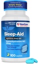 GenCare - Schlafhilfe Diphenhydramine HCL 25mg Blue Caps (100 Caplets) - Non Habit Forming Nighttime Schlaftabletten für Erwachsene, um schneller und tiefer durch die Nacht schlafen - Schlafhilfen