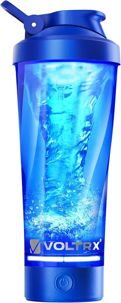 Bouteille de shaker électrique VOLTRX Premium, faite avec Tritan - BPA Free - 24 oz Vortex Portable Mixer Cup/USB Rechargeable Shaker Cups for Protein Shakes