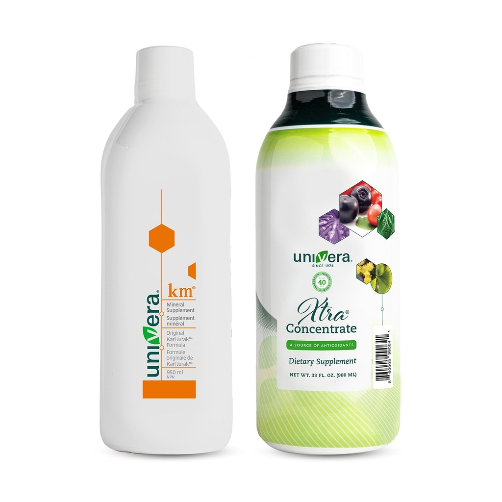 Univera Essentials Pack km, Liquid Potassium unterstützt Xtra Konzentrat, Vitamin B Complex, Vital Energy, 15 All-Natural Zutaten, Stress verwalten, Gemeinsame Gesundheit verbessern, eine