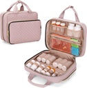 Damero Pillen Flasche Organizer Tasche, Reisemedizin Tasche Organizer, Medizin Organizer und Lagerung für Pillen, Vitamin, Fischöl, medizinische Ergänzungen für Frauen und Männer, Misty Rose