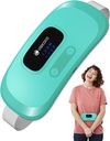 CooCoCo Portable Heizkissen für Periodenkramps, Cordless Taille Gürtel für Menstrual Cramp Relief, 3S Fast Heat Pad mit 4 Wärmestufen und 4 Vibrationsmodi, Geschenke für Frauen Mädchen, Grün