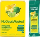 No Days Wasted Hydration Replenisher 15 Count - Elektrolyt-Pulver-Getränk-Mix - Zitronenlime - Natrium und Kalium für Rehydratisierung Plus Vitamine für Unterstützung (15 Zähler)