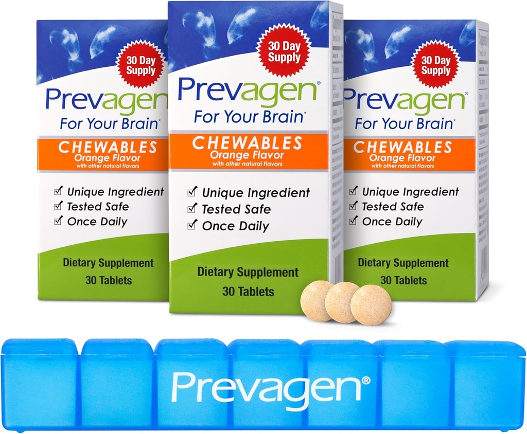 Prévagen Force régulière Orange Chewables - 90 comprimés (3 mois d'approvisionnement)