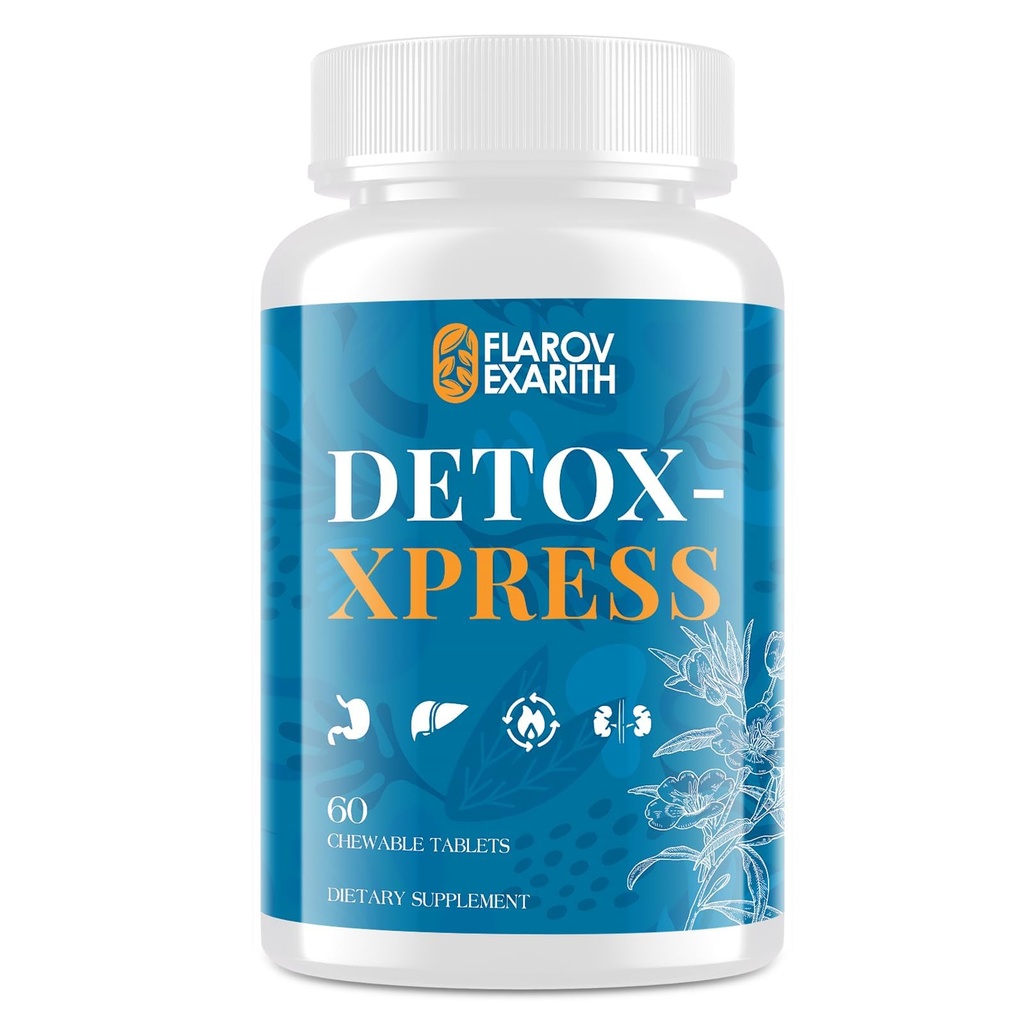 Canna Cleanse, Liver Cleanse Detox & Repair Chewable Tablets, Milk Thistle Supplement, Fast-Acting Body Detox für Frauen & Männer, Toxin Flush für Leber, Nieren, Verdauung & Stoffwechsel, 60 Tabletten