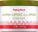 Piping Rock Alpha Lipoic Säure | 4 oz | mit DMAE Creme | Hydrating & Firming für Gesicht & Haut | Non GMO, Glutenfrei