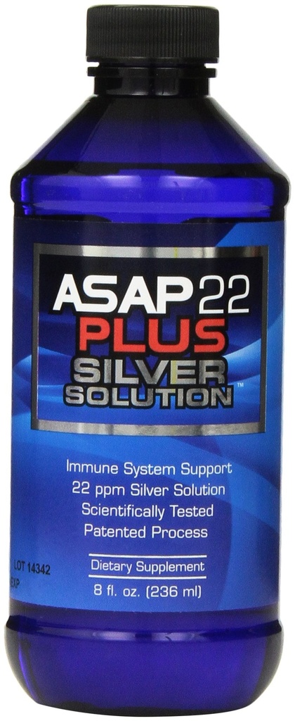 American Biotech Labs - ASAP 22 Plus Solution Argent - Système immunitaire, 22 ppm Solution Argent Complément alimentaire - (8 oz)