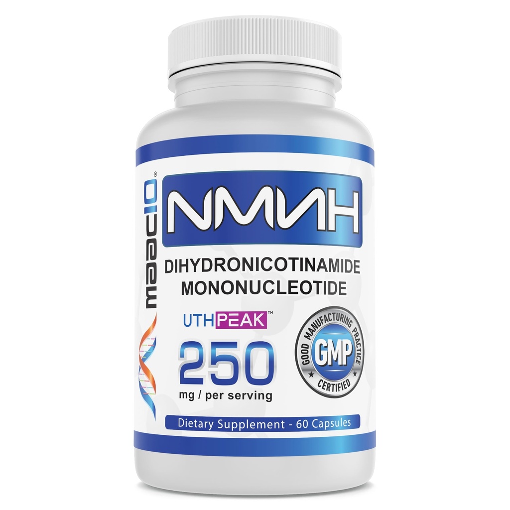 MAAC10 NMNH (NMN Supplement Alternative) 250mg Servieren | UthpeakTM NMNH (Dihydronicotinamid Mononukleotid) für bessere Stabilität | 30-Tage Versorgung.