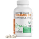 Bronson Vitamine D3 5000 UI Certifié Vitamine D biologique Supplément, non-OGM, certifié USDA, 90 comprimés