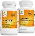 Terry Naturally Adaptra - Ergänzung zur Unterstützung Adrenal Health - Ashwagandha Ergänzung mit Rhodiola Rosea Extract - Kräuterergänzung zur Unterstützung von Energie und Konzentration - 60 Kapseln (Pack von 2)