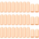 Frienda 30 Stück Gel Finger Protektor Cots Silikon Cover Cap Sleeves für Finger Cracking Trigger Support (Apricot)