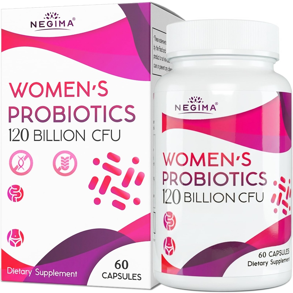 Negima Menopause Beilagen für Frauen, 120 Billion CFUs Probiotika für Frauen, 13-in-1 Herbs & Botanicals Complex, für Menopause - 60 Caps