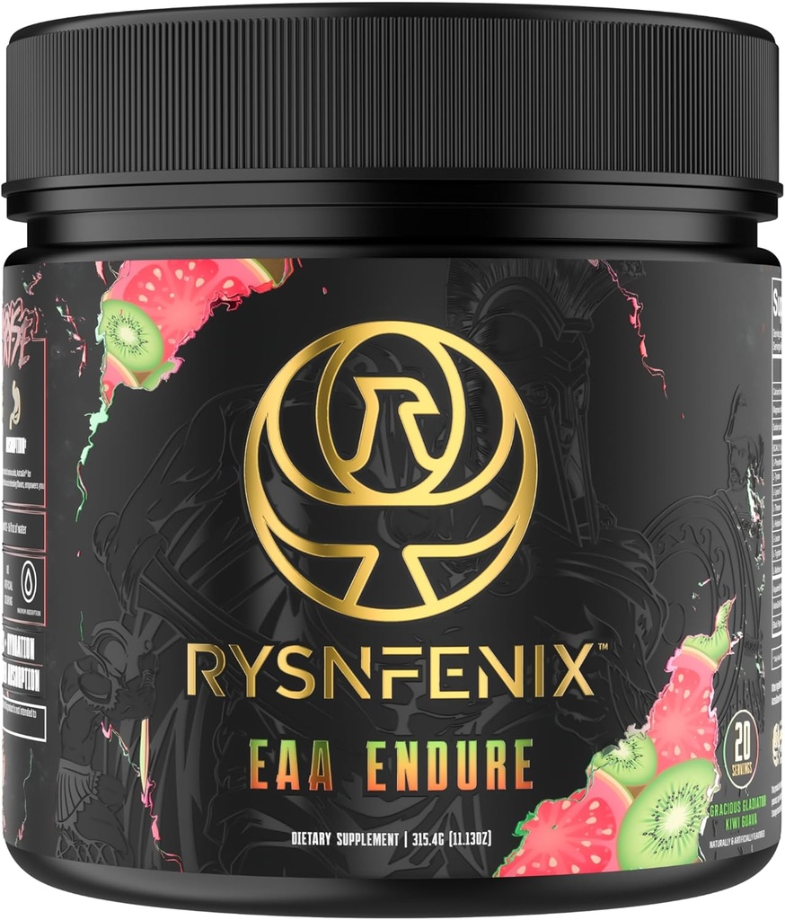 EAA Endure - 11g EAA + BCAA avec Astragin et extrait de poivre noir pour l'absorption d'acide aminé améliorée et électrolytes d'aquamin pour l'hydratation