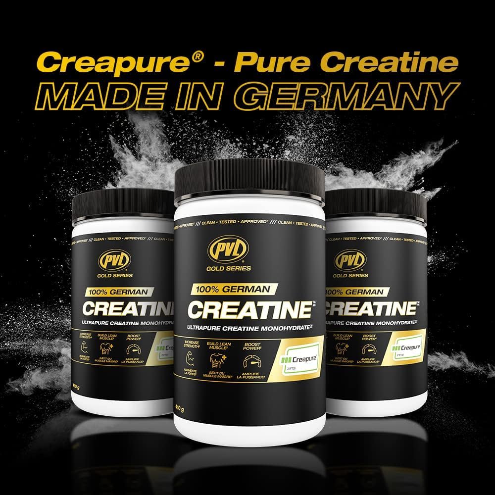 PVL Creapure Creatine - 100% reines deutsches Kreatin Monohydratpulver - 82 Servierungen - 410 g