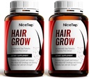 Hair Growth Supplement, Hair Care Support for Strength, Thickness Growth, with Biotin, Vitamin A, C, E, Zinc, Capsules (2)