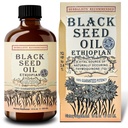 Huile de graines noires éthiopienne 16oz – 3x Thymoquinone – Nigella Sativa 100% pressée par le froid – Immune, articulaire, cheveux et soutien de la peau