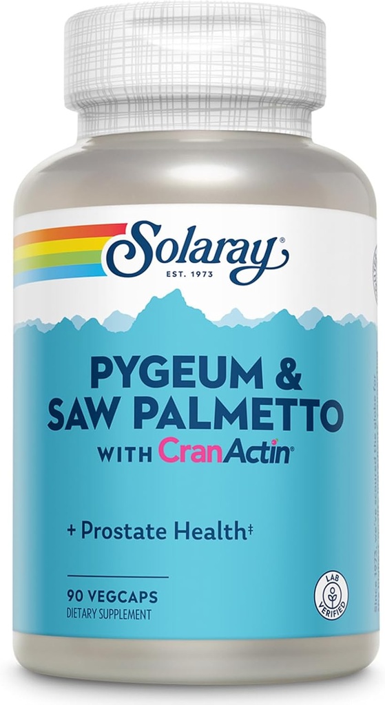 Solaray Pygeum und Saw Palmetto mit Cranactin Supplement, 90 Graf