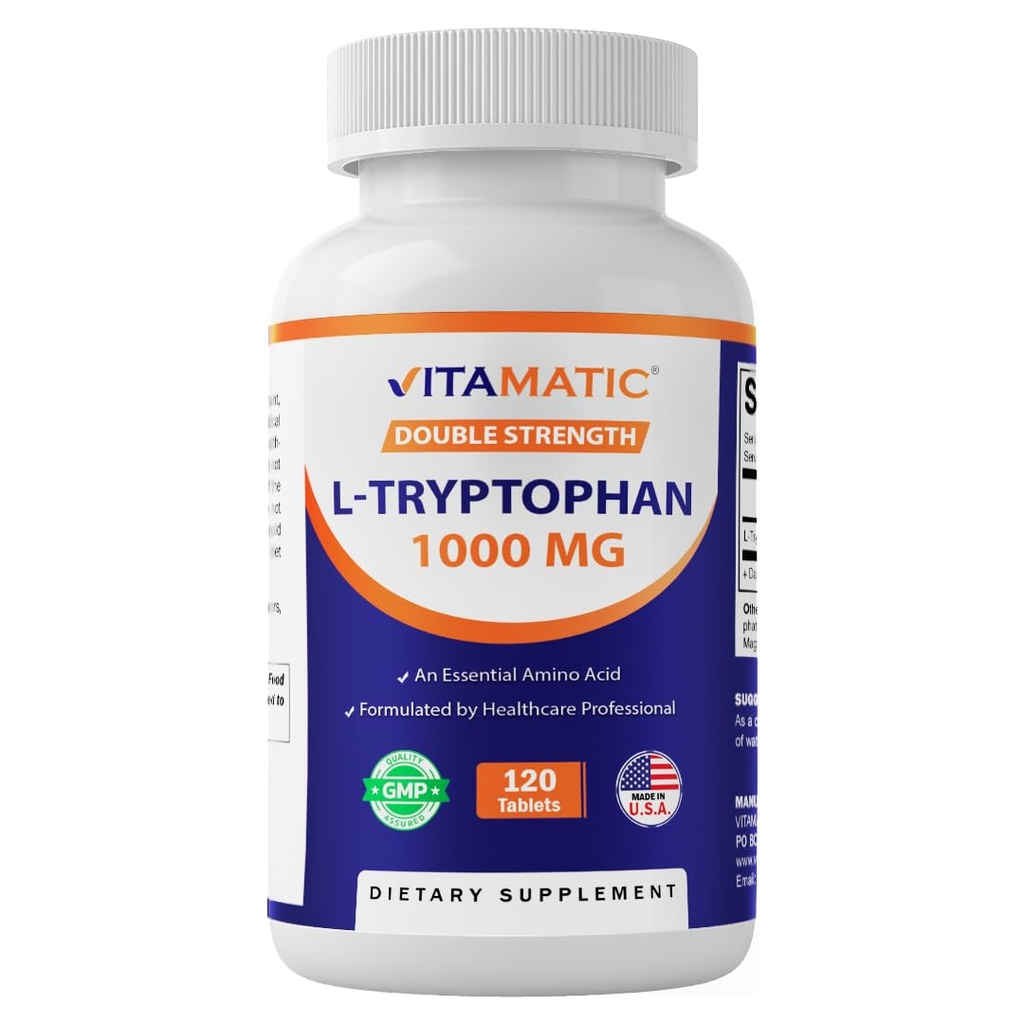 L-Tryptophane Vitamatique 1000mg 120 comprimés (120 comprimés (paquet de 1)) (1 bouteille)