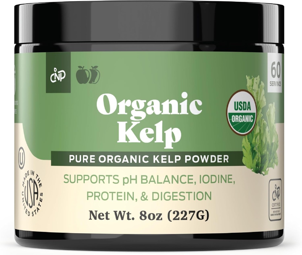 Bio Kelp Powder Supplement - Bulk Raw, Dry, Pure Sea Kelp Seaweed Powder 8oz 75 Servierstickstoff, Jod, & Diges