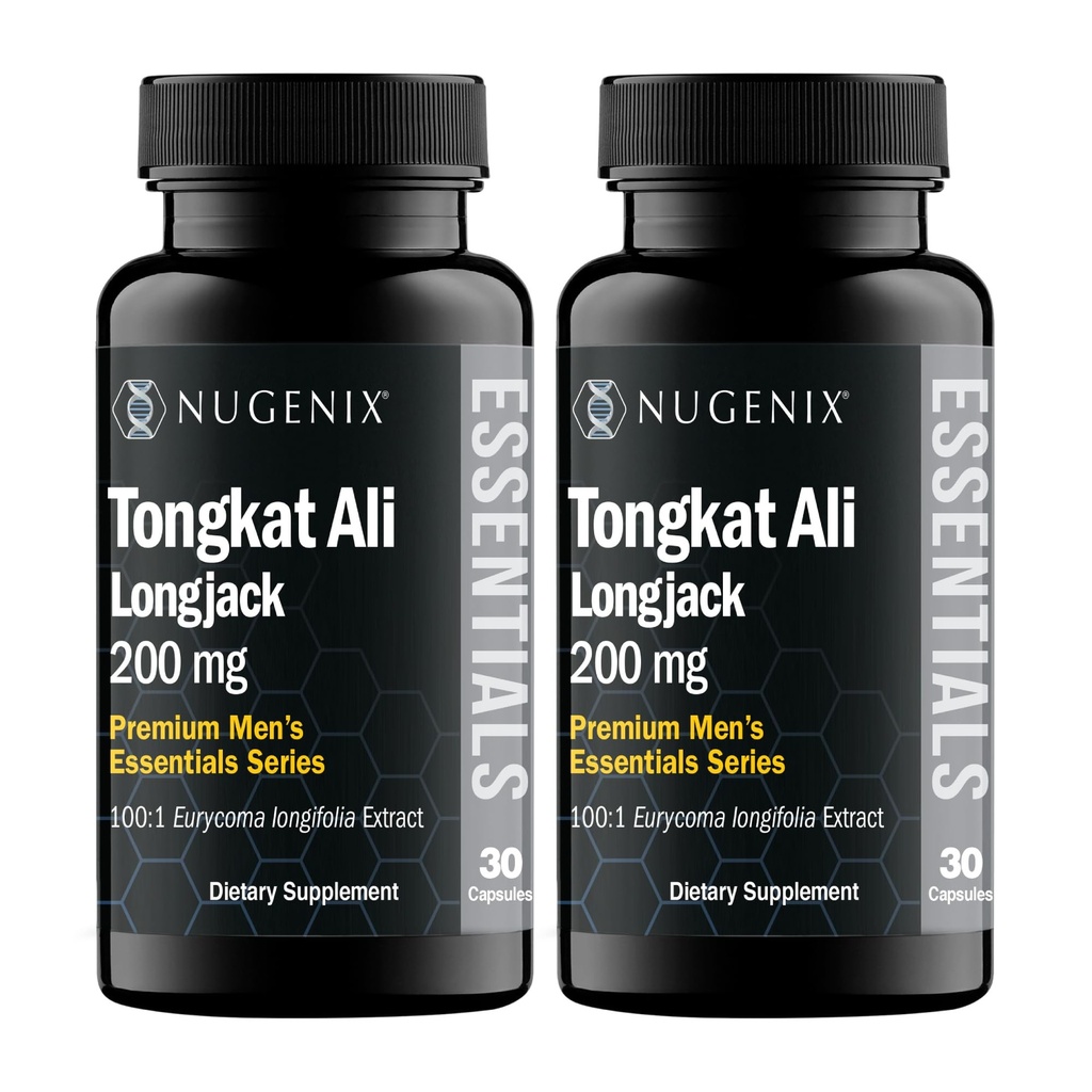 Nugenix Essentials Tongkat Ali für Männer, Unterstützung für Männer Gesundheit, Longjack Eurycoma Longifolia Extract, 60 Count