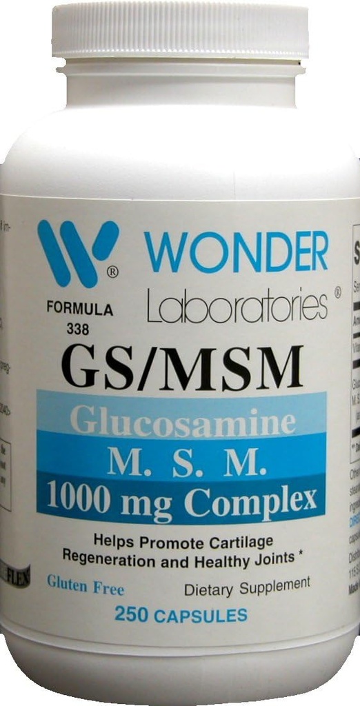 Wonder Labs Glucosamine/MSM, hilft Cartilage Regeneration und gesunde Gelenke zu fördern - 250 Kapseln