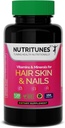 Vitamines pour la peau et les ongles – Formule Biotine & Collagène avec Vitamines B, Zinc & Sélénium – Promotion de la force des cheveux, de l'hydratation de la peau et de la santé des ongles – 120 Softgels
