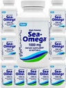 500 Softgels (10 Flasche) Hohe Potenz Rugby 1000mg natürliches Tiefsee Hiccupsless Fish Oil Omega-3 Fettsäuren (EPA 300mg & DHA 200mg) für Männer & Frauen,Promotes Gehirn/Hair/Skin & Heart Health, Made in USA
