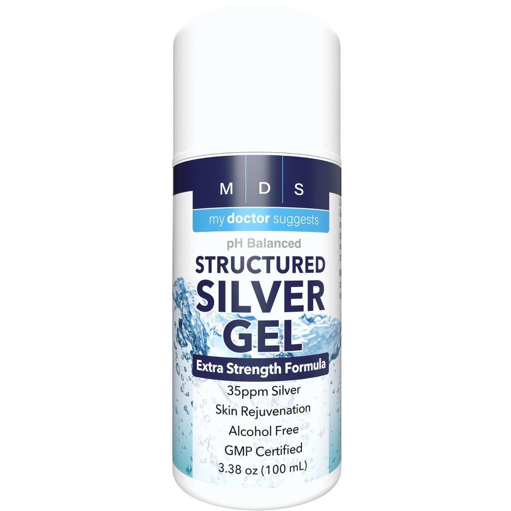 Strukturierte kolloidale Silber Gel extra Stärke - topische Kühlung - pH Balanced 35ppm Strukturierte Silber liefert beruhigende Entlastung von Burns & Skin Irritationen