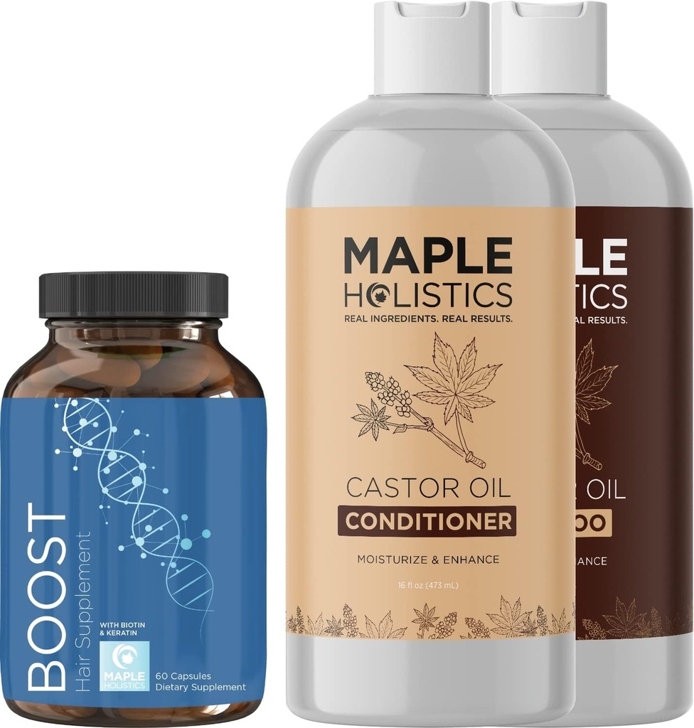 Volumizing Shampoo und Conditioner Set mit Biotin für Haarwachstum - Für Frauen und Männer