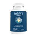 BIOHM Omega-3 Fischöl (2500mg, 60 Softgels) Hohe Potenz 860mg EPA & 630mg DHA, Omega 3 Fettsäure-Ergänzungen zur Unterstützung von Gehirn, Gelenk, Auge, Leber & Gut Gesundheit, Sustainable Sourced