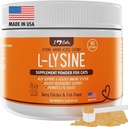iHeartCats L-Lysine für Katzen - Immun- und Atmungsergänzung für Katzen - Cat Sneezing & Runny Nose Relief - L-Lysine Pulver mit Cat Nip - Huhn & Lachs Flavor