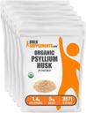 BulkSupplements.com Bio Psyllium Husk Pulver - Psyllium Husk Pulver zum Backen, Faserergänzung - Glutenfrei, 1.4g pro Servierung, 1kg (2.2 lbs) (Pack mit 5)