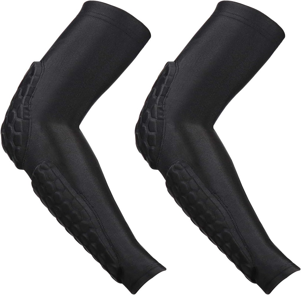 GUOZI Arm Elbow Sleeves, [2 Pack] Honeycomb Crashproof Arm Elbow Pads für Jugend Erwachsene Sport Fußball Basketball Volleyball