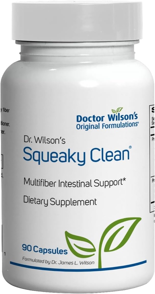 Dr. Wilson's Squeaky Clean Gut and Digestive Health mit Fiber, Probiotika, Enzymen und mehr 90 Kapseln