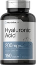 Horbäach Hyaluronsäure-Ergänzung | 200 mg | 150 Kapseln | Non-GMO und glutenfreie Ergänzung
