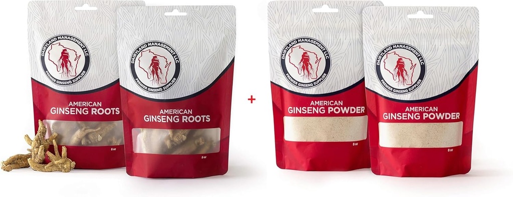 Dairyland American Ginseng Roots and Powder - 16 oz Pack Jeder von Wisconsin Ginseng – Direkt von Farmer zu Verbraucher richtlinien