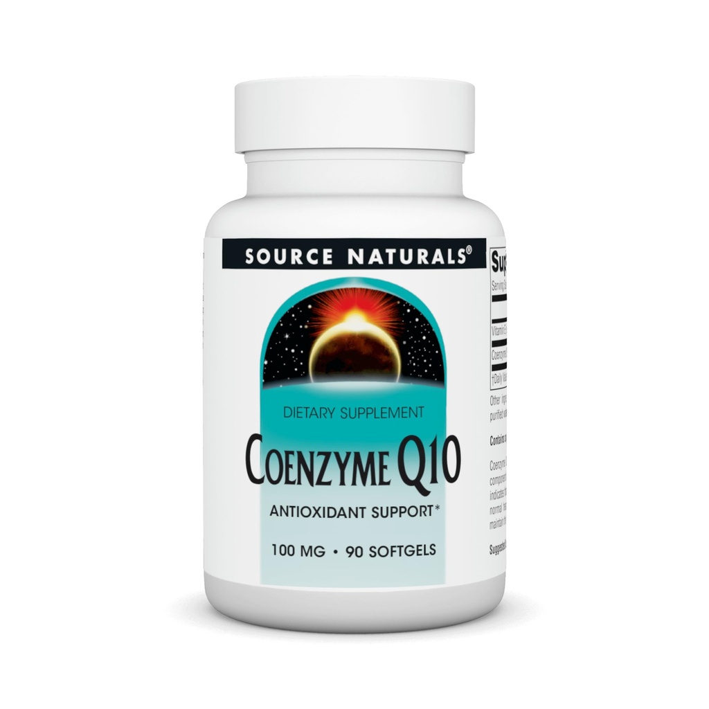 Source Naturals Coenzyme Q10 Support antioxydant 100 mg pour le coeur, le cerveau, l'immunité et le foie* - 90 Softgels
