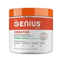 Genius Micronized Creatine Poudre monohydratée, Supplément post entraînement, pomme verte - 100% naturellement aromatisé et sucré - supporte la construction musculaire, l'énergie cellulaire et la fonction cognitive – 195g