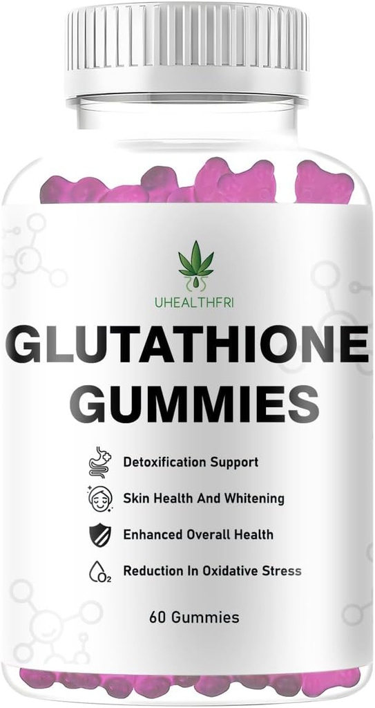 Glutathione Gummies - Hautweiß-Ergänzung für Frauen & Männer Non-GMO Gluten-Free Glutathione Collagen Glow Gummies für Haar Haut Nägel Muskel & Gelenk (1)