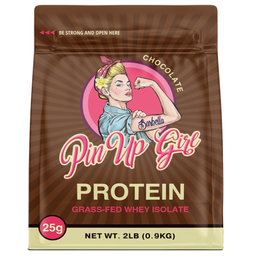 Pin Up Girl Whey Protein Isolate Powder | Dutch Chocolate | 25g Protein Per Serving | Premium Muscle-Building Whey Protein für Frauen | Fat Free, Low Calorie, Low Carb, No Added Sugar (32 Unzen)