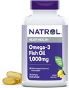 Natrol, Omega-3 Fish Oil Softgels, Herzgesundheit Nahrungsergänzungsmittel, 1000 mg, 150 Count