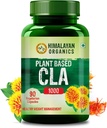 Himalayan Organics Plant Based CLA 1000 Safflower Oil Extract Fat Burner Supplement | Immunität Booster, Gewichtsverlust, Lean Muskelmasse | Gut für Männer und Frauen -90 Veg Kapseln
