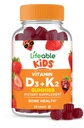Lebensfähige Kinder Vitamin D3 K2 Gummie | 1000iu D3 und K2 100mcg | Große Verkostung D3 und K2 Ergänzungen | für Knochen Gesundheit und Immunität | VIT D3 K2 für Kinder | 60 Gummie