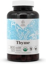 Thyme USDA Organic 120 Kapseln | Natürliche Nahrungsergänzungsmittel | Certified Organic Vegetarian Capsules and Organic Thyme (Thymus Vulgaris) getrocknete Blatt (120 Kapseln)