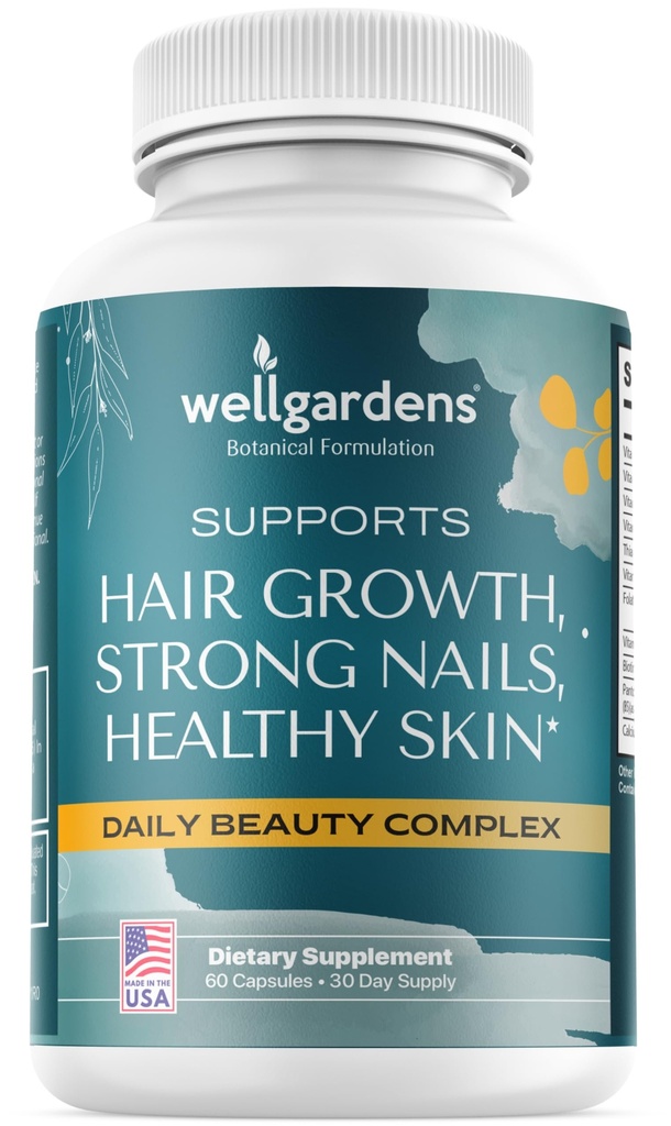 100% reines Haar Haut und Nägel Vitamine - Biotin Vitamine für Frauen und Männer, Alter 18 und oben, Unterstützt schnelleres Haarwachstum, härtere Nägel, Gesunde Haut, Extrastärke 78,1119mcg - 1 Monat Versorgung