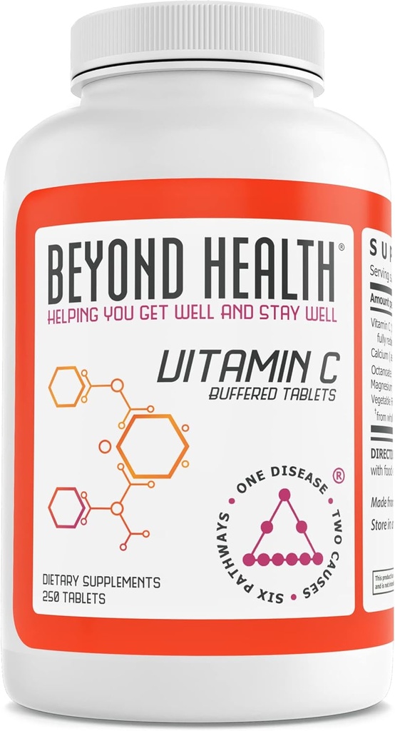 Jenseits der Gesundheit Vitamin C Gepufferte Tabletten - Immununterstützung - 250 Zähler