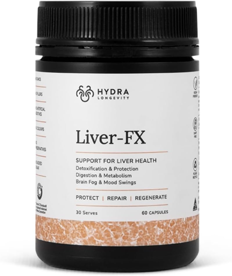 Liver-FX Liver Support Supplement mit Milchdistel, Dandelion Root, Liver Cleanse & Detox Formula, Non-GMO, Vegan, 60 Kapseln (30 Portionen)