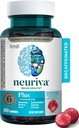 NEURIVA Plus Brain Supplement für Speicher,Focus & Konzentration + Kognitive Funktion mit Vitaminen B6 & B12 und klinisch getestet Nootropics Phosphatidylserine und Neurofactor,50ct Erdbeergummis