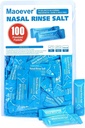 Neti Pot Salt Packets - 100 Individuell Wrapped Saline Packets für Nasal Wash | Neti Pot Refill Kit| Effektive Nasalbewässerung | Sinus Care | Nasal Cleansing Solution