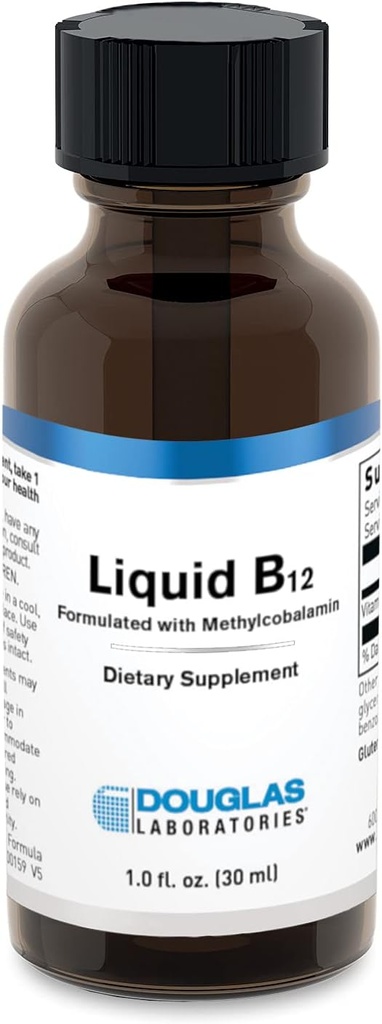 Douglas Laboratories Liquid B12 (Formuliert mit Methylcobalamin) | Ergänzung zur Unterstützung der neurologischen Gesundheit* | 1 Fl Oz