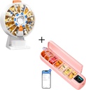 Daviky Pill Dispenser Daily, Grande Pill Organization, Distributeur automatique de pilules, Organisateur intelligent de pilules avec alarme